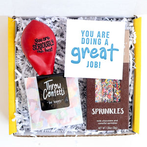 Great Job Gift Box flatlay_Thinking of you gift_Employee appreciation gift