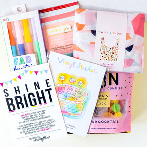 Colorful and Fun Graduation Care Package