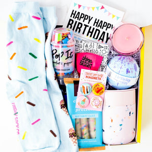 long distance birthday gift box_loaded with lots of colorful birthday gifts
