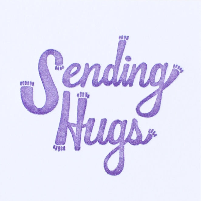 Sending Hugs Letterpress Card