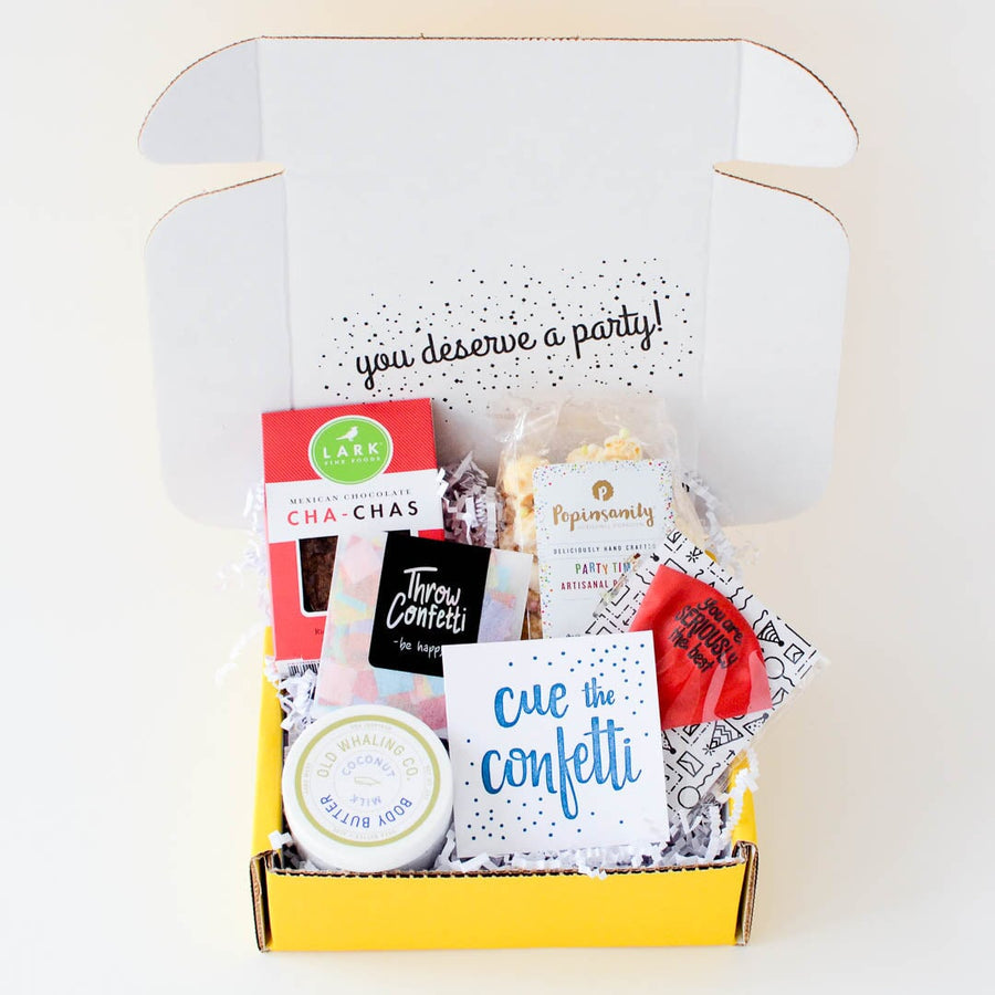 Cue the Confetti Gift Box congratulations gift birthday surprise gift