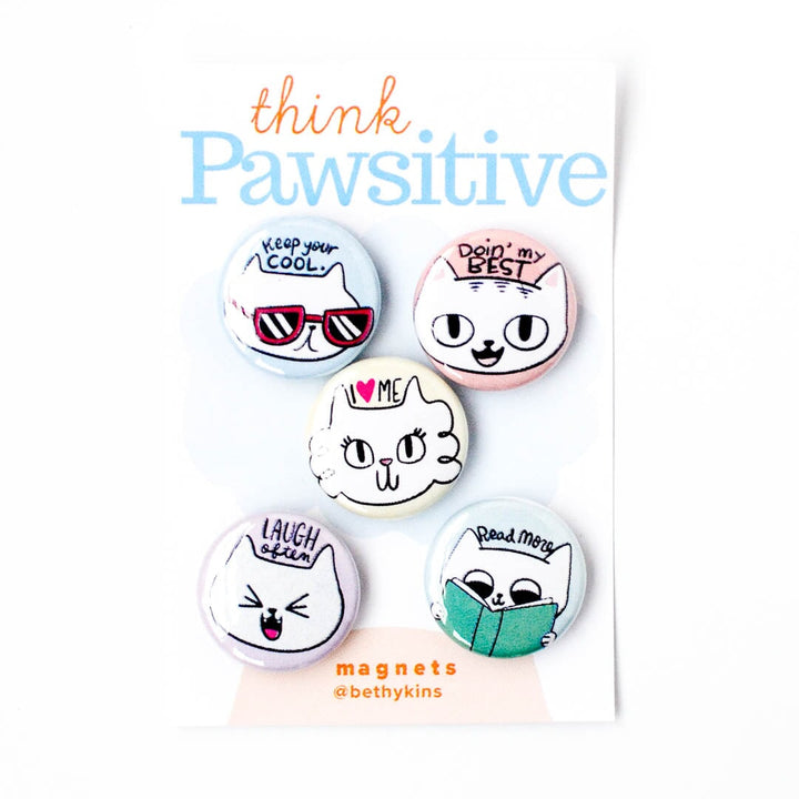 Pawsitive Vibes Cat Magnets