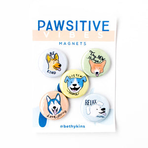 Pawsitive Vibes Dog Magnets