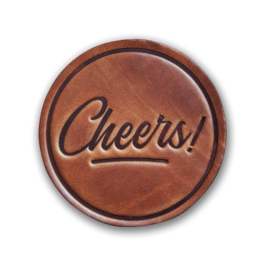 Cheers! Leather Coaster